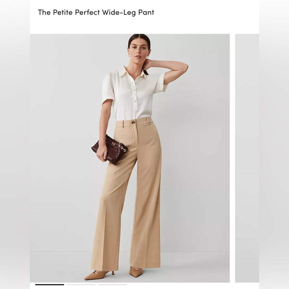 Ann Taylor The Petite Perfect Wide-Leg Pant 4P Petite